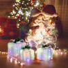 imageVINGLI Christmas Lighted Gift Boxes Set of 3 Weather Proof Present Boxes Ornament Home Decor Prelit 60 LED Lights PreSecured Bowknot for Indoor Outdoor Holiday DecorationsSilver