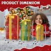imageVINGLI Christmas Lighted Gift Boxes Set of 3 Weather Proof Present Boxes Ornament Home Decor Prelit 60 LED Lights PreSecured Bowknot for Indoor Outdoor Holiday DecorationsRectangular