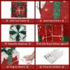 imageVINGLI Christmas Lighted Gift Boxes Set of 3 Weather Proof Present Boxes Ornament Home Decor Prelit 60 LED Lights PreSecured Bowknot for Indoor Outdoor Holiday DecorationsRed