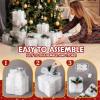 imageVINGLI Christmas Lighted Gift Boxes Set of 3 Weather Proof Present Boxes Ornament Home Decor Prelit 60 LED Lights PreSecured Bowknot for Indoor Outdoor Holiday DecorationsSilver