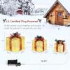 imageVINGLI Christmas Lighted Gift Boxes Set of 3 Weather Proof Present Boxes Ornament Home Decor Prelit 60 LED Lights PreSecured Bowknot for Indoor Outdoor Holiday DecorationsGolden