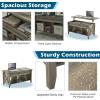 imageVINGLI Farmhouse Lift Top Coffee Table Rustic Grey with Storage ShelfHidden Compartment Mesa De Centro para SalaGrey