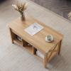 imageVINGLI Farmhouse Lift Top Coffee Table Rustic Grey with Storage ShelfHidden Compartment Mesa De Centro para SalaRattan Natural