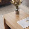 imageVINGLI Farmhouse Lift Top Coffee Table Rustic Grey with Storage ShelfHidden Compartment Mesa De Centro para SalaRattan Natural