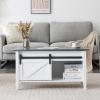 imageVINGLI Farmhouse Lift Top Coffee Table Rustic Grey with Storage ShelfHidden Compartment Mesa De Centro para SalaWhite Charcoal