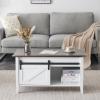 imageVINGLI Farmhouse Lift Top Coffee Table Rustic Grey with Storage ShelfHidden Compartment Mesa De Centro para SalaWhite Oak