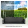 imageVINGLI Heavy Duty 800 LBS Wicker Hanging Porch Swing with Cushions ampamp Chains 4FT Outdoor Rattan Swing Bench for Garden Yard Lawn BlackBlueBlack