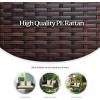 imageVINGLI Heavy Duty 800 LBS Wicker Hanging Porch Swing with Cushions ampamp Chains 4FT Outdoor Rattan Swing Bench for Garden Yard Lawn BlackBlueBrown