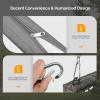 imageVINGLI Heavy Duty 800 LBS Wicker Hanging Porch Swing with Cushions ampamp Chains 4FT Outdoor Rattan Swing Bench for Garden Yard Lawn BlackBlueLight Grey