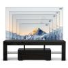 imageVINGLI LED TV Stand 67 Modern Entertainment Center with LED Lights and Storage for 65707585 Inch TV White 67 x 14 x 16Black