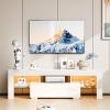 imageVINGLI LED TV Stand 67 Modern Entertainment Center with LED Lights and Storage for 65707585 Inch TV White 67 x 14 x 16White