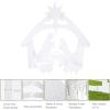 imageVINGLI Large Outdoor Nativity Scene Holy Family Nativity Set Yard Sign Weather Resistant Christmas Decorations Display for Front Yard Lawn and ChurchNativity Scene