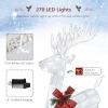 imageVINGLI Lighted Christmas Reindeer Family Set Outdoor Decorations Prelit 270 LED Lights Weather Proof Gold Deer Family Set of 3 Indoor Home Outdoor Yard DecorWhite Deer Set