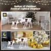 imageVINGLI Lighted Christmas Reindeer Family Set Outdoor Decorations Prelit 270 LED Lights Weather Proof Gold Deer Family Set of 3 Indoor Home Outdoor Yard Decor2 PCS SetWhite Moose Family