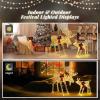 imageVINGLI Lighted Christmas Reindeer Family Set Outdoor Decorations Prelit 270 LED Lights Weather Proof Gold Deer Family Set of 3 Indoor Home Outdoor Yard Decor2 PCS SetGolden Moose Family