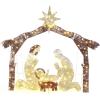 imageVINGLI Lighted Outdoor Nativity Scene 6ft Nativity Sets for Christmas Christmas Holy Family Yard Decoration w 190 LED Lights Stakes Zip TiesBrown
