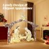 imageVINGLI Lighted Outdoor Nativity Scene 6ft Nativity Sets for Christmas Christmas Holy Family Yard Decoration w 190 LED Lights Stakes Zip TiesBrown