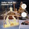 imageVINGLI Lighted Outdoor Nativity Scene 6ft Nativity Sets for Christmas Christmas Holy Family Yard Decoration w 190 LED Lights Stakes Zip TiesBrown