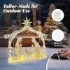 imageVINGLI Lighted Outdoor Nativity Scene 6ft Nativity Sets for Christmas Christmas Holy Family Yard Decoration w 190 LED Lights Stakes Zip TiesSilver