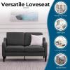 imageVINGLI Loveseat 53quot Small Couch Loveseat Sofas for Living Room Mid Century Modern Sofa Couch Beige Love Seat Couches with Scooped Arms for Small Spaces Bedroom Apartment StudioGrey