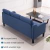 imageVINGLI Loveseat 53quot Small Couch Loveseat Sofas for Living Room Mid Century Modern Sofa Couch Beige Love Seat Couches with Scooped Arms for Small Spaces Bedroom Apartment StudioNavy Blue