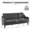imageVINGLI Loveseat 53quot Small Couch Loveseat Sofas for Living Room Mid Century Modern Sofa Couch Beige Love Seat Couches with Scooped Arms for Small Spaces Bedroom Apartment StudioGrey