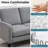 imageVINGLI Loveseat 53quot Small Couch Loveseat Sofas for Living Room Mid Century Modern Sofa Couch Beige Love Seat Couches with Scooped Arms for Small Spaces Bedroom Apartment StudioLight Grey