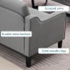imageVINGLI Loveseat 53quot Small Couch Loveseat Sofas for Living Room Mid Century Modern Sofa Couch Beige Love Seat Couches with Scooped Arms for Small Spaces Bedroom Apartment StudioLight Grey