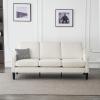 imageVINGLI Loveseat 53quot Small Couch Loveseat Sofas for Living Room Mid Century Modern Sofa Couch Beige Love Seat Couches with Scooped Arms for Small Spaces Bedroom Apartment StudioBeige