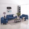 imageVINGLI Loveseat 53quot Small Couch Loveseat Sofas for Living Room Mid Century Modern Sofa Couch Beige Love Seat Couches with Scooped Arms for Small Spaces Bedroom Apartment StudioNavy Blue