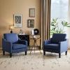 imageVINGLI Loveseat 53quot Small Couch Loveseat Sofas for Living Room Mid Century Modern Sofa Couch Beige Love Seat Couches with Scooped Arms for Small Spaces Bedroom Apartment StudioNavy Blue