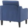 imageVINGLI Mid Century Modern Fabric Accent ChairBeige for Living Room Upholstered Armchair with Scooped Arms for BedroomApartmentStudioOfficeWaiting RoomBeigeNavy Blue Linen