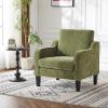 imageVINGLI Mid Century Modern Fabric Accent ChairBeige for Living Room Upholstered Armchair with Scooped Arms for BedroomApartmentStudioOfficeWaiting RoomBeigeOlive Green Chenille