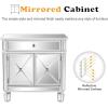 imageVINGLI Mirrored Cabinet Mirrored Nightstand Mirrored Dresser Accent Chest Large Mirror Nightstand with 1 Drawer and Two Doors 275W x 134D x 275H Mirror