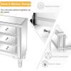 imageVINGLI Mirrored Dresser for Bedroom with 6 Storage Drawer Modern Chest of Drawers Silver 32L x 12W x 28H