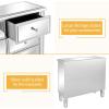 imageVINGLI Mirrored Dresser for Bedroom with 6 Storage Drawer Modern Chest of Drawers Silver 32L x 12W x 28H