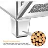 imageVINGLI Mirrored Nightstand Set of 2 Mirrored SideEnd Table for Living Room Glass Silver Nightstand Crushed Glass Mirror Night Stand Contemporary Night Table Mirror Bedroom Furniture Set23W x 138D x 248H