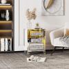 imageVINGLI Mirrored Nightstand Set of 2 Mirrored SideEnd Table for Living Room Glass Silver Nightstand Crushed Glass Mirror Night Stand Contemporary Night Table Mirror Bedroom Furniture Set1772W x 1378D x 2362H