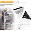 imageVINGLI Mirrored Nightstand Set of 2 Narrow Side Table with Drawer Glass Accent TableSilver1 Pack