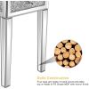 imageVINGLI Mirrored Nightstand Set of 2 Narrow Side Table with Drawer Glass Accent TableSilver1 Pack