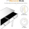 imageVINGLI Mirrored Vanity Desk with 5 Drawers Modern Console TableSofa TableMakeup Table Silver 41 x 14 x 302 Mirror Drawers