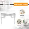 imageVINGLI Mirrored Vanity Desk with 5 Drawers Modern Console TableSofa TableMakeup Table Silver 41 x 14 x 305Drawer Desk