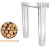 imageVINGLI Mirrored Vanity Stool with Storage Upholstered Velvet Ottoman Makeup Dressing Table Bench with Sparking Diamonds SilverLeather Vanity Stool