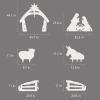 imageVINGLI Outdoor Nativity Scene Weatherproof Nativity Sets for Christmas Outdoor Decor Large Holy Family Nativity Set Outside Display Christmas Decorations for Front Yard and LawnWhiteWhite