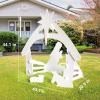 imageVINGLI Outdoor Nativity Scene Weatherproof Nativity Sets for Christmas Outdoor Decor Large Holy Family Nativity Set Outside Display Christmas Decorations for Front Yard and LawnWhiteWhite