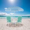imageVINGLI Patio Lawn Webbed Folding Chairs 1 Piece Outdoor Beach Chair Portable Dining Chair for Outdoor Yard Garden Blue ClassicGreen