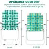 imageVINGLI Patio Lawn Webbed Folding Chairs Set of 2 Outdoor Beach Chair Portable Dining Chair for Yard Garden Green ClassicGreen