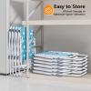 imageVINGLI Patio Lawn Webbed Folding Chairs Set of 2 Outdoor Beach Chair Portable Dining Chair for Yard Garden Green ClassicWhite  Blue