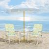 imageVINGLI Patio Lawn Webbed Folding Chairs Set of 2 Outdoor Beach Chair Portable Dining Chair for Yard Garden Green ClassicYellow