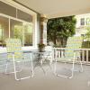 imageVINGLI Patio Lawn Webbed Folding Chairs Set of 2 Outdoor Beach Chair Portable Dining Chair for Yard Garden Green ClassicYellow
